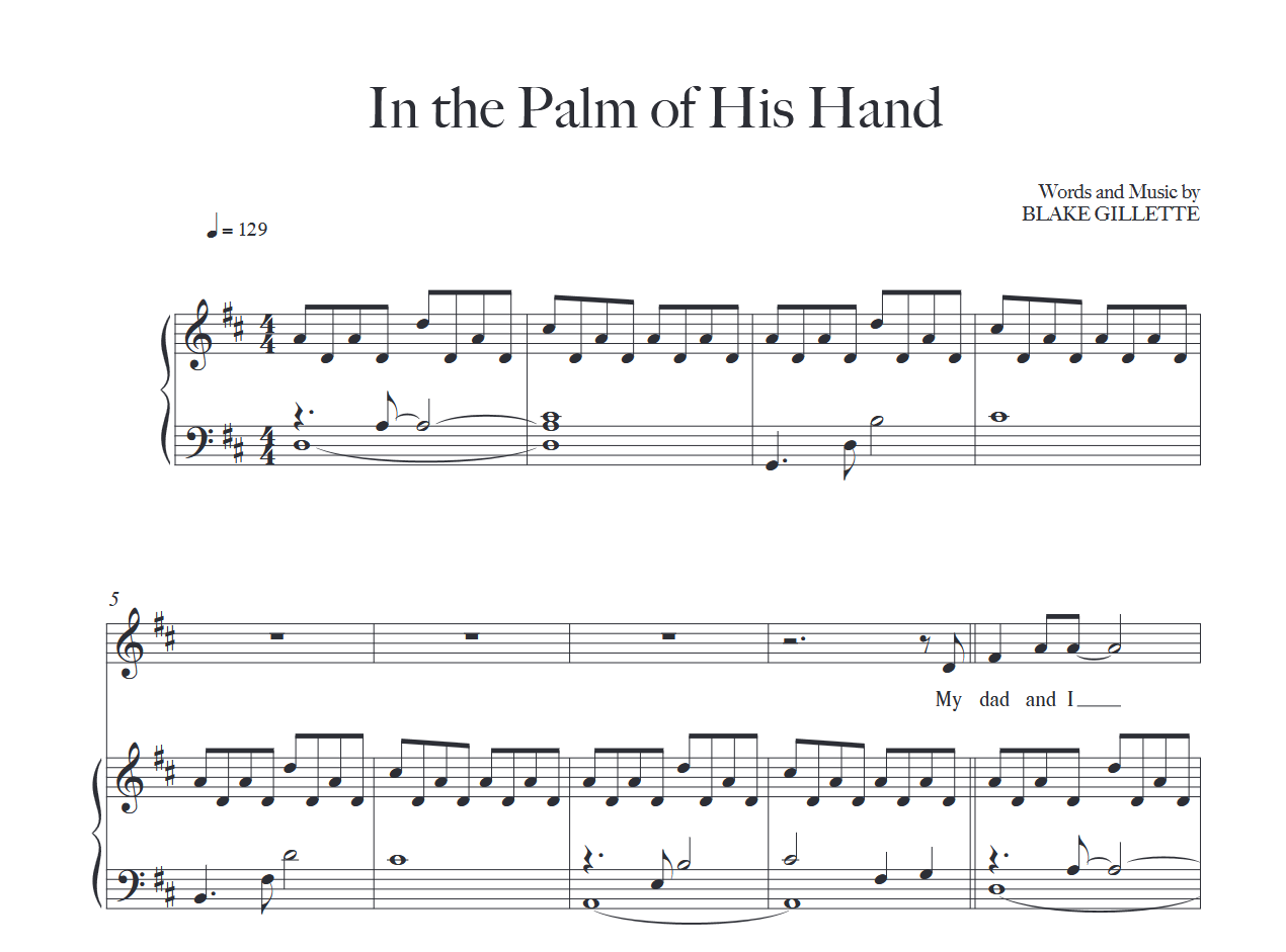 In the Palm of His Hand